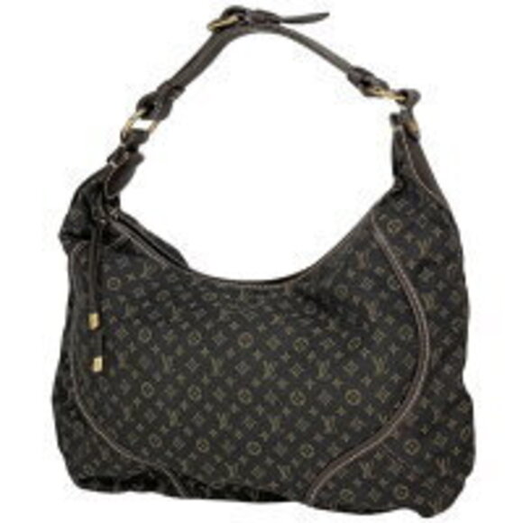 Louis Vuitton Manon Shoulder Bag Lin Ebene Brown Black - Picture 1 of 7